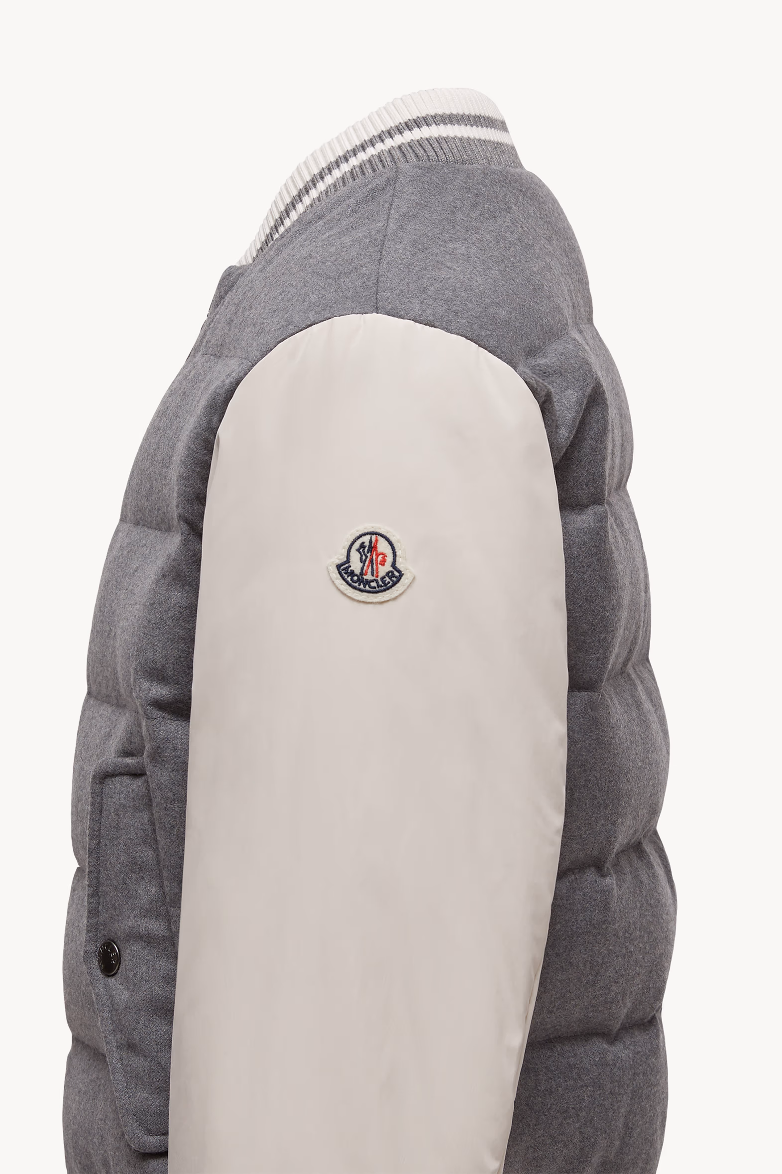 Alvaro Wool Down Bomber Jacket Boy Grey Moncler 3